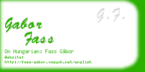 gabor fass business card